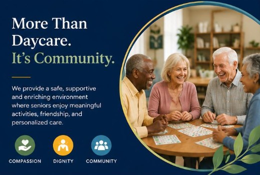 Adult caregiver supporting senior adult