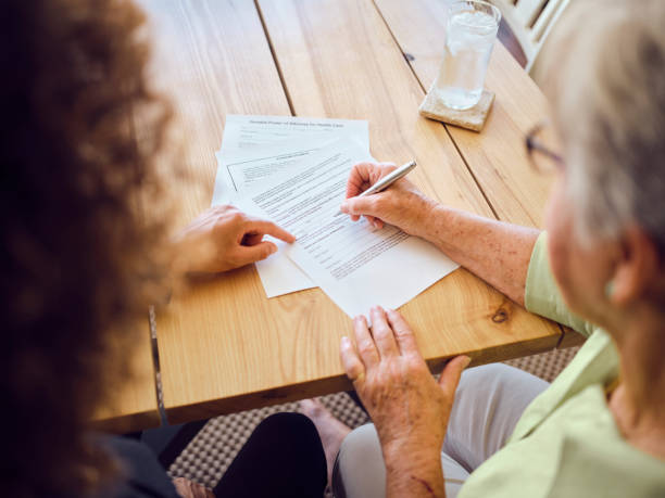 Paperwork and discussion during admissions